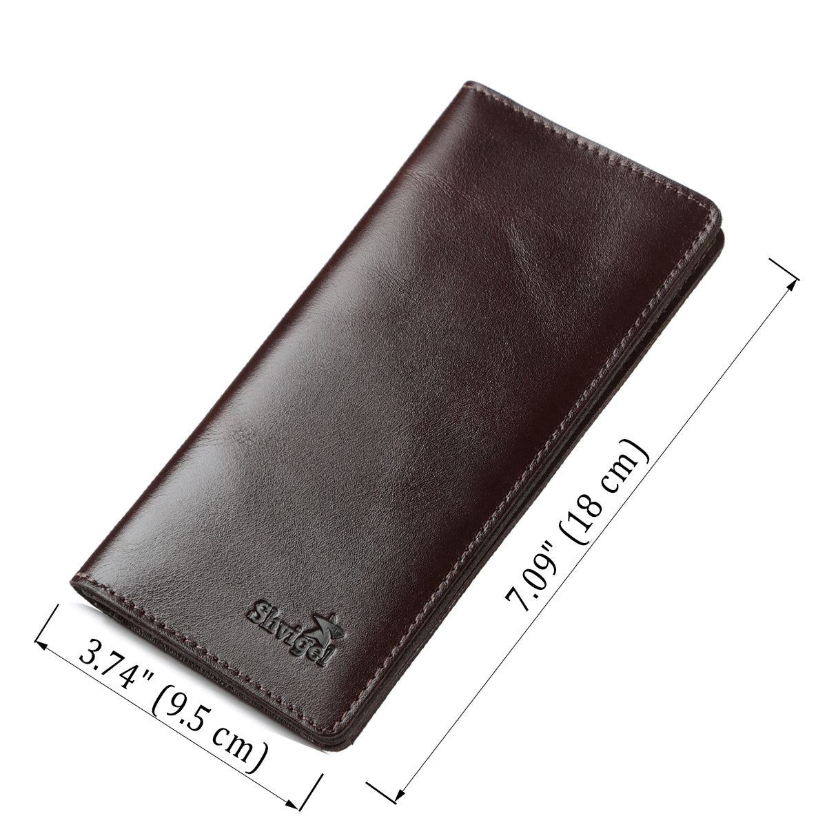 High-Quality SHVIGEL Leather Wallet 16153, Made from Natural Leather, Brown Color