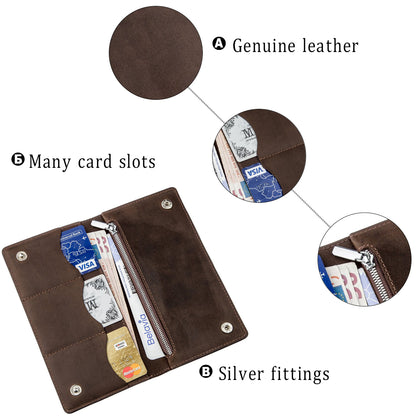 Vertical Men's Wallet SHVIGEL 16198 Brown Matte Genuine Leather Made in Ukraine