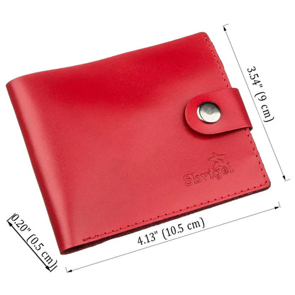 Women’s Leather Wallet with Coin Pocket SHVIGEL 16210 Red Made in Ukraine из натуральной кожи.