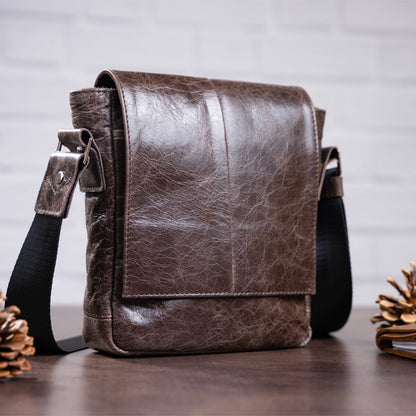 Genuine Leather Bag SHVIGEL 00979 Brown - Made in Ukraine, Stylish & Durable