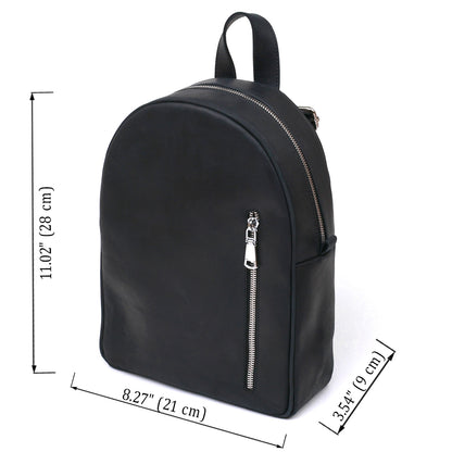 Universal Vintage Women's Backpack SHVIGEL 16328 Black Genuine Leather, Ukraine Made