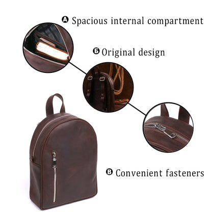 Universal Women's Backpack SHVIGEL 16329 Brown Genuine Leather Fashion Bag