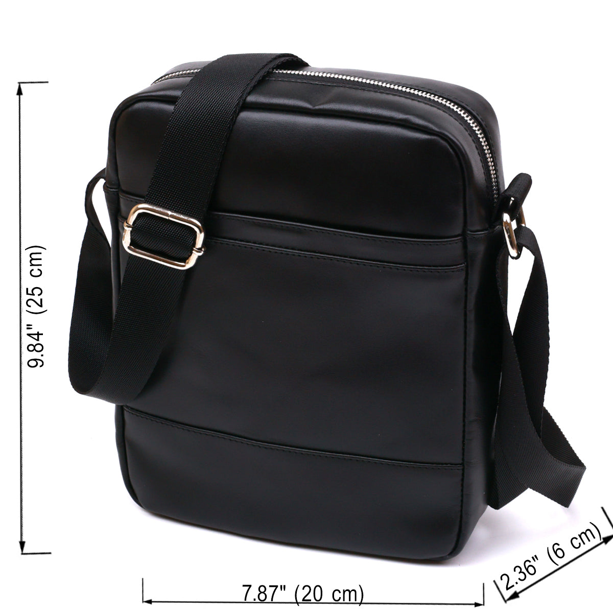 High-Quality Leather Men's Bag SHVIGEL 16336 Black - Crafted from Natural Leather