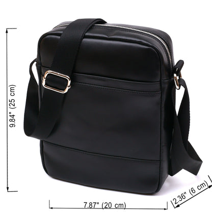 High-Quality Leather Men's Bag SHVIGEL 16336 Black - Crafted from Natural Leather