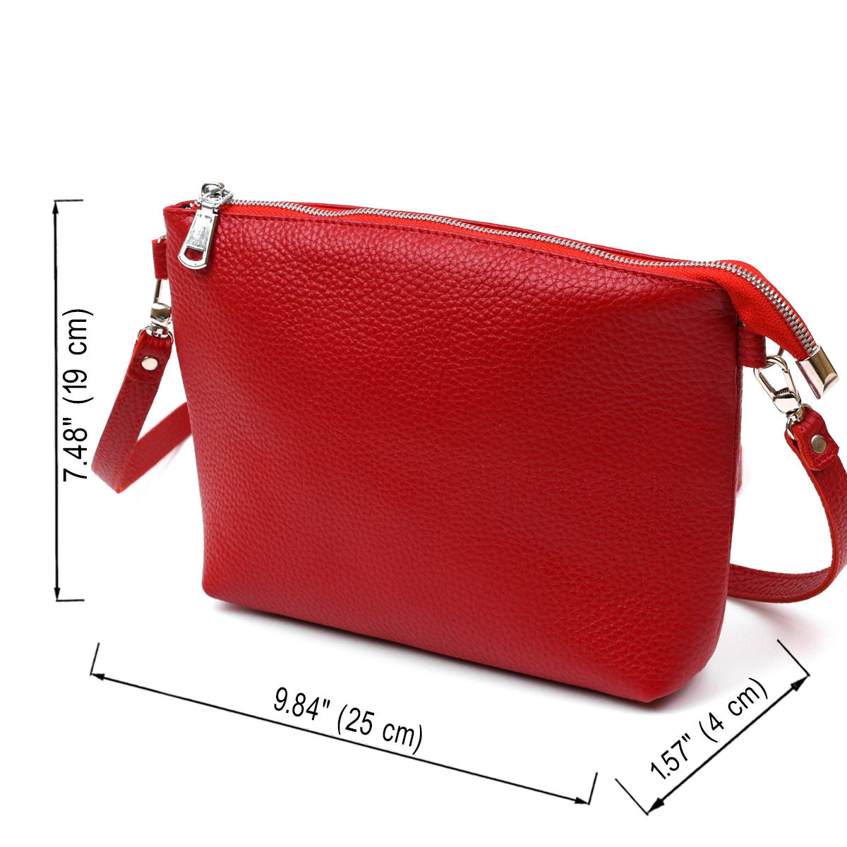 Women's Crossbody Bag SHVIGEL 16342 Genuine Leather Red Color Stylish Design