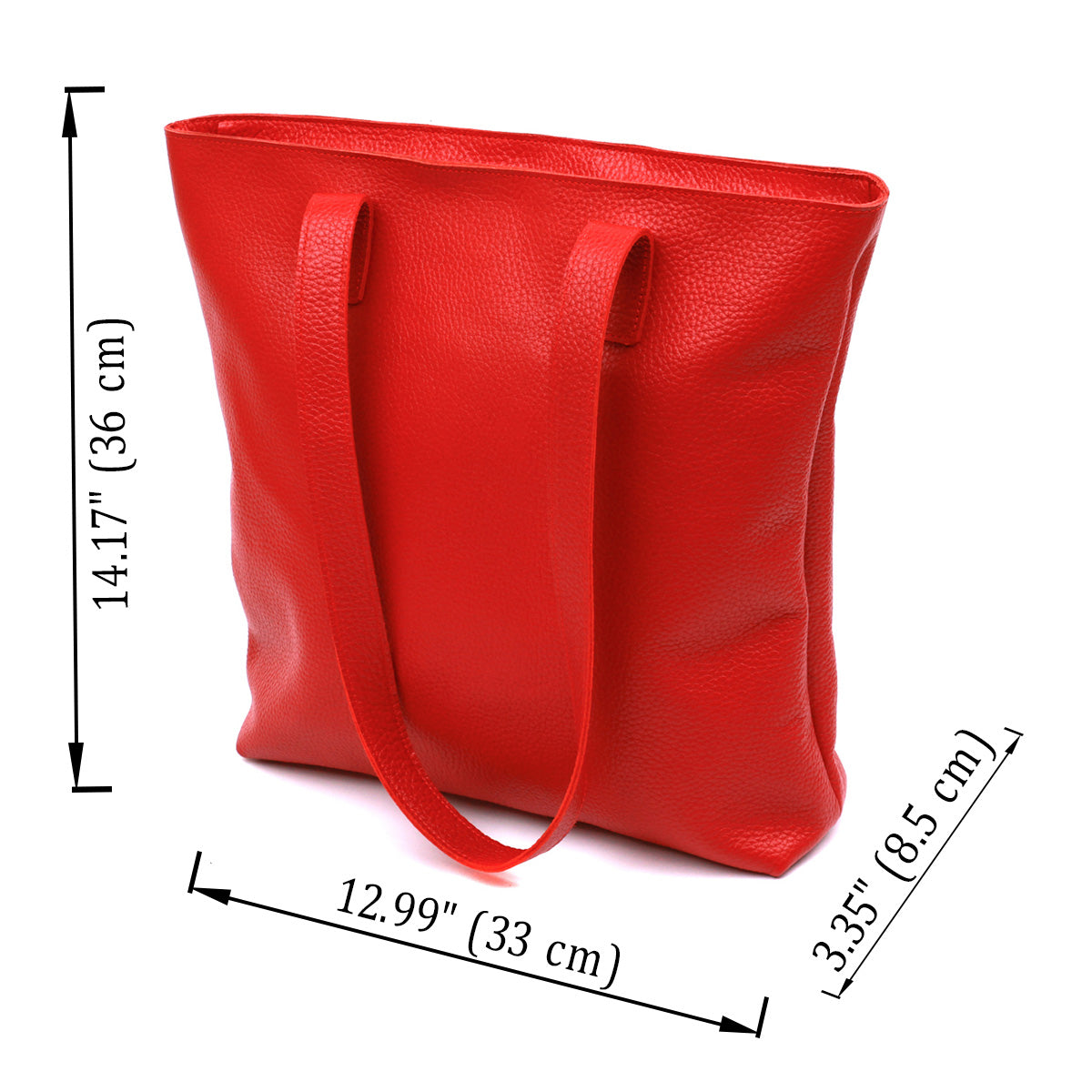 Leather Women's Bag SHVIGEL 16355 Red, Made in Ukraine, Genuine Leather Material