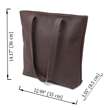 Leather Matte Women's Handbag SHVIGEL 16363 Brown Natural Leather from Ukraine