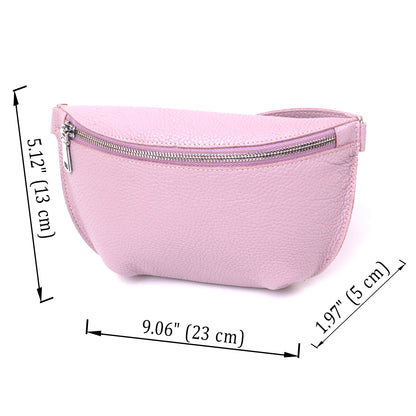 Leather Practical Women's Waist Bag SHVIGEL 16376 Lilac Genuine Leather