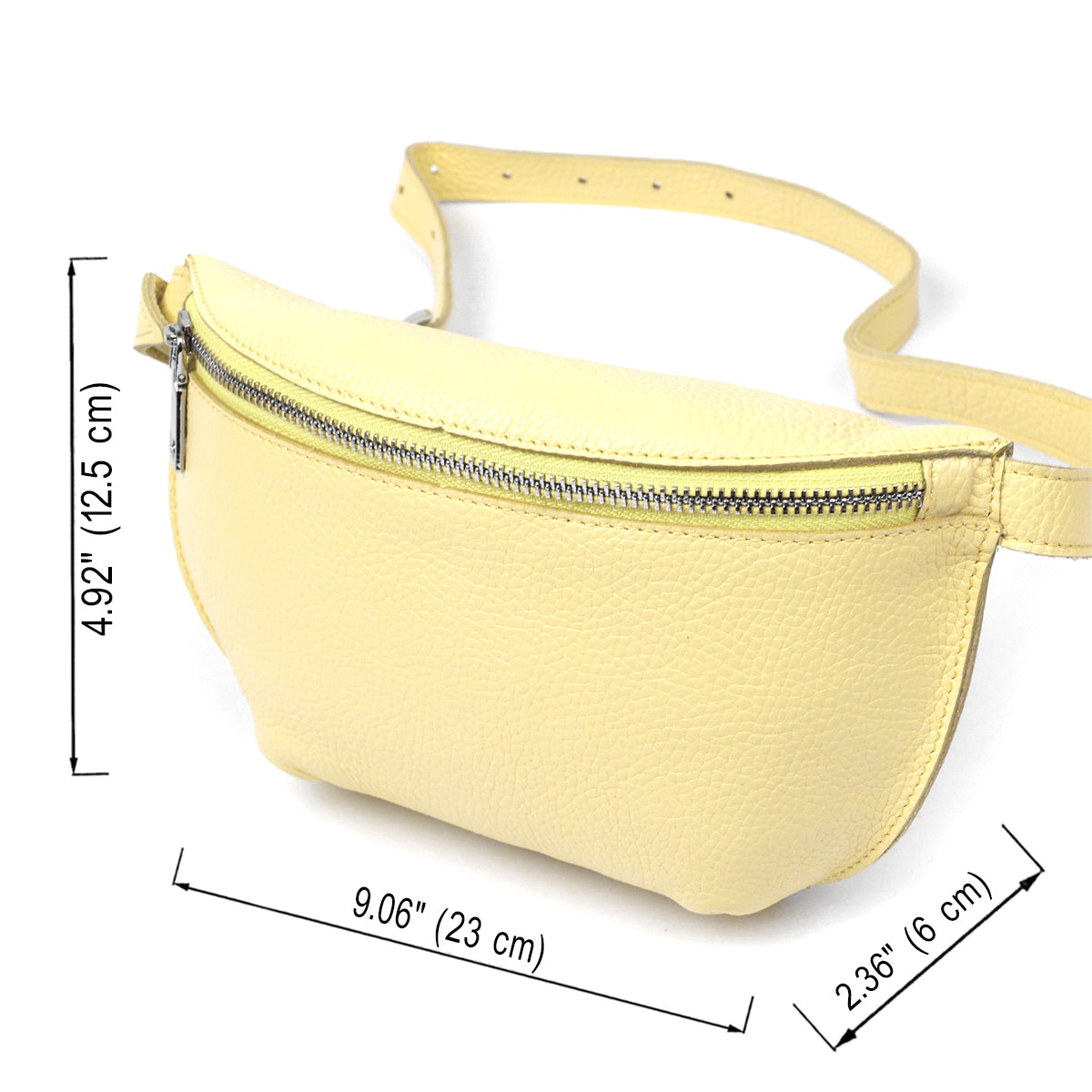 Women's Shoulder Bag SHVIGEL 16378 Natural Leather Lemon Color Stylish Design