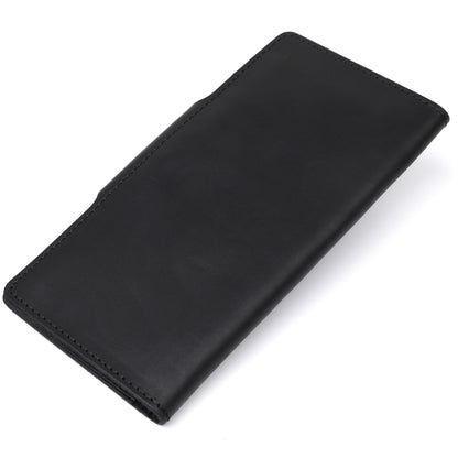 Vintage Leather Wallet SHVIGEL 16165 Black Natural Leather for Men