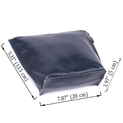 Women's Skincare SHVIGEL 16413 Blue Natural Leather Made in Ukraine