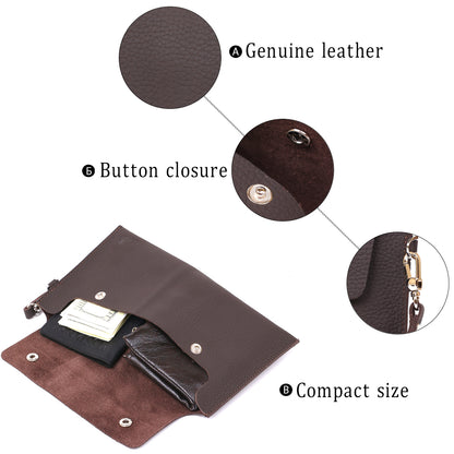Leather Matte Travel Cosmetic Bag SHVIGEL 16418 Brown Natural Leather Design