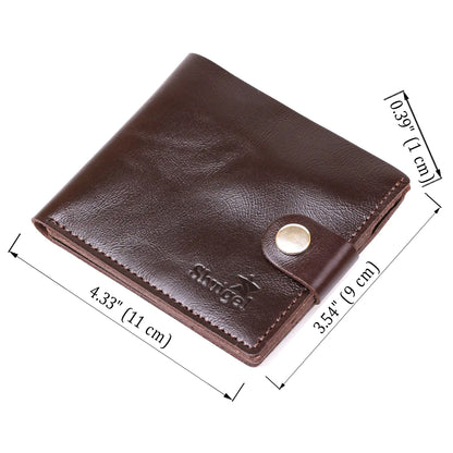 Leather Men's Wallet SHVIGEL 16443 Brown Natural Leather Handmade from Ukraine