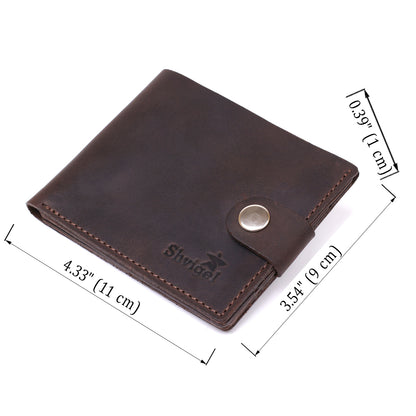 Matte Vintage Men's Wallet SHVIGEL 16454 Brown Genuine Leather Made in Ukraine