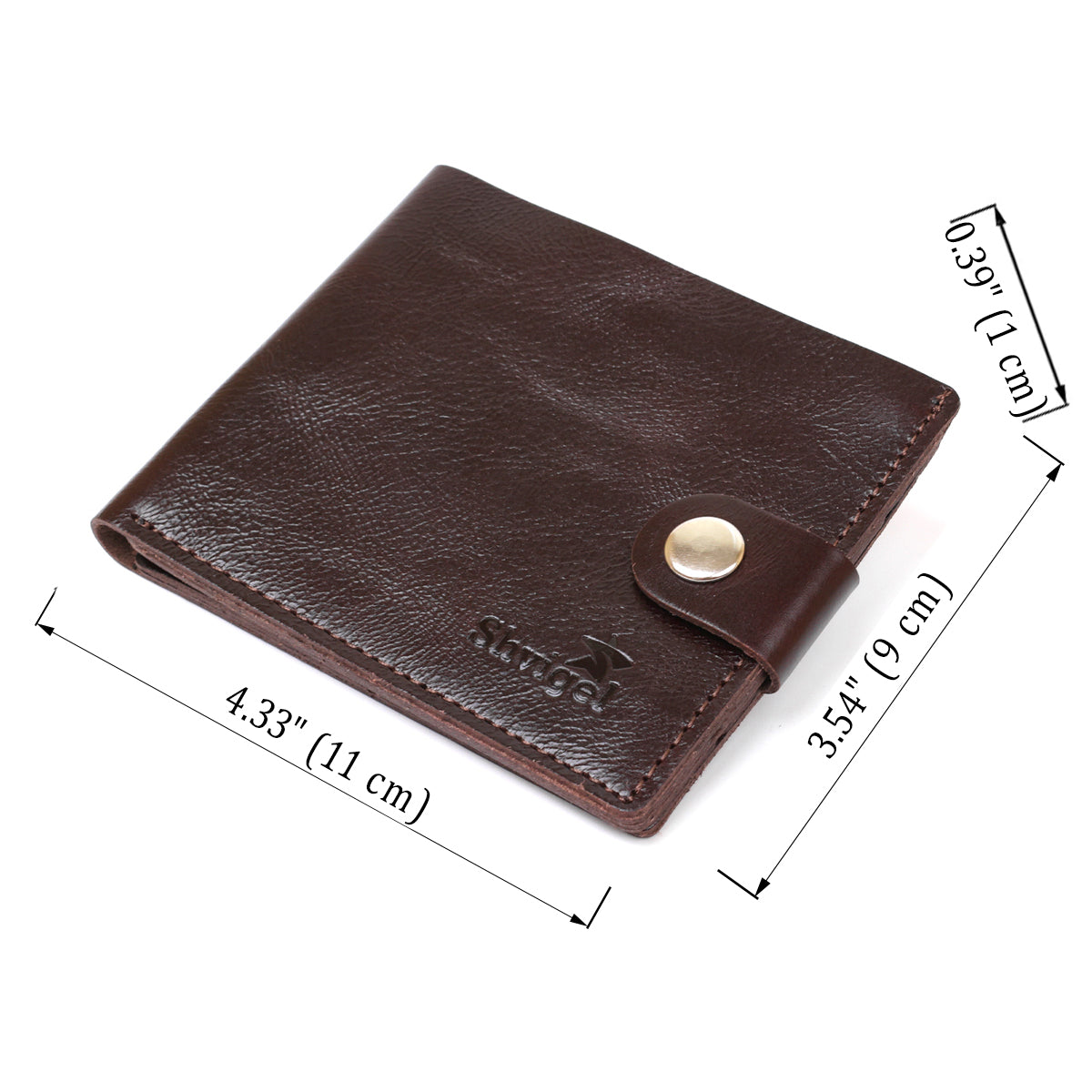 Universal Men's Wallet SHVIGEL 16464 Brown Genuine Leather from Ukraine