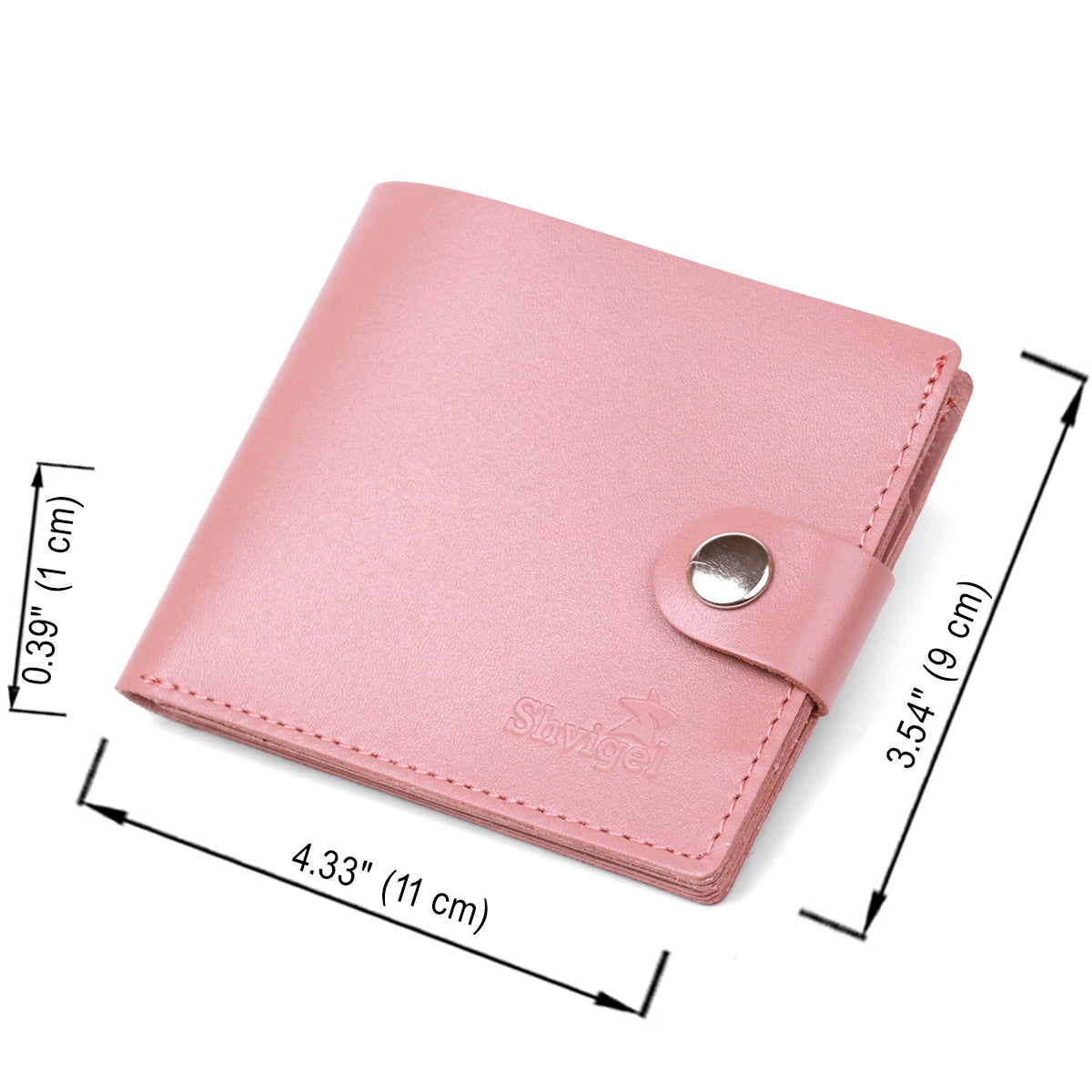 Horizontal Leather Wallet SHVIGEL 16467 Pink Genuine Leather Stylish Design