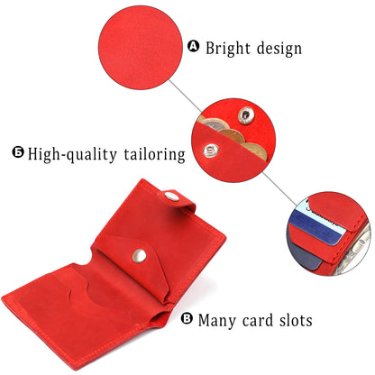 Modern Women's Wallet SHVIGEL 16497 Red Genuine Leather Handmade from Ukraine