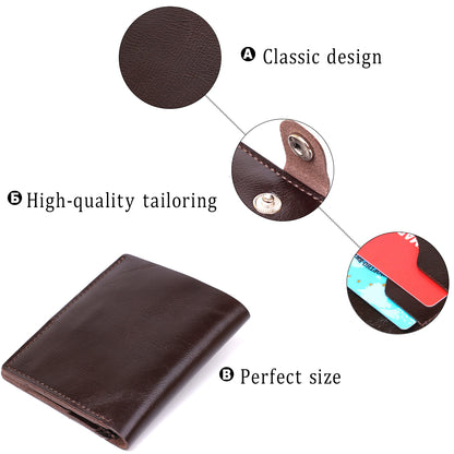Classic Men's Wallet SHVIGEL 16506 Brown Genuine Leather from Ukraine
