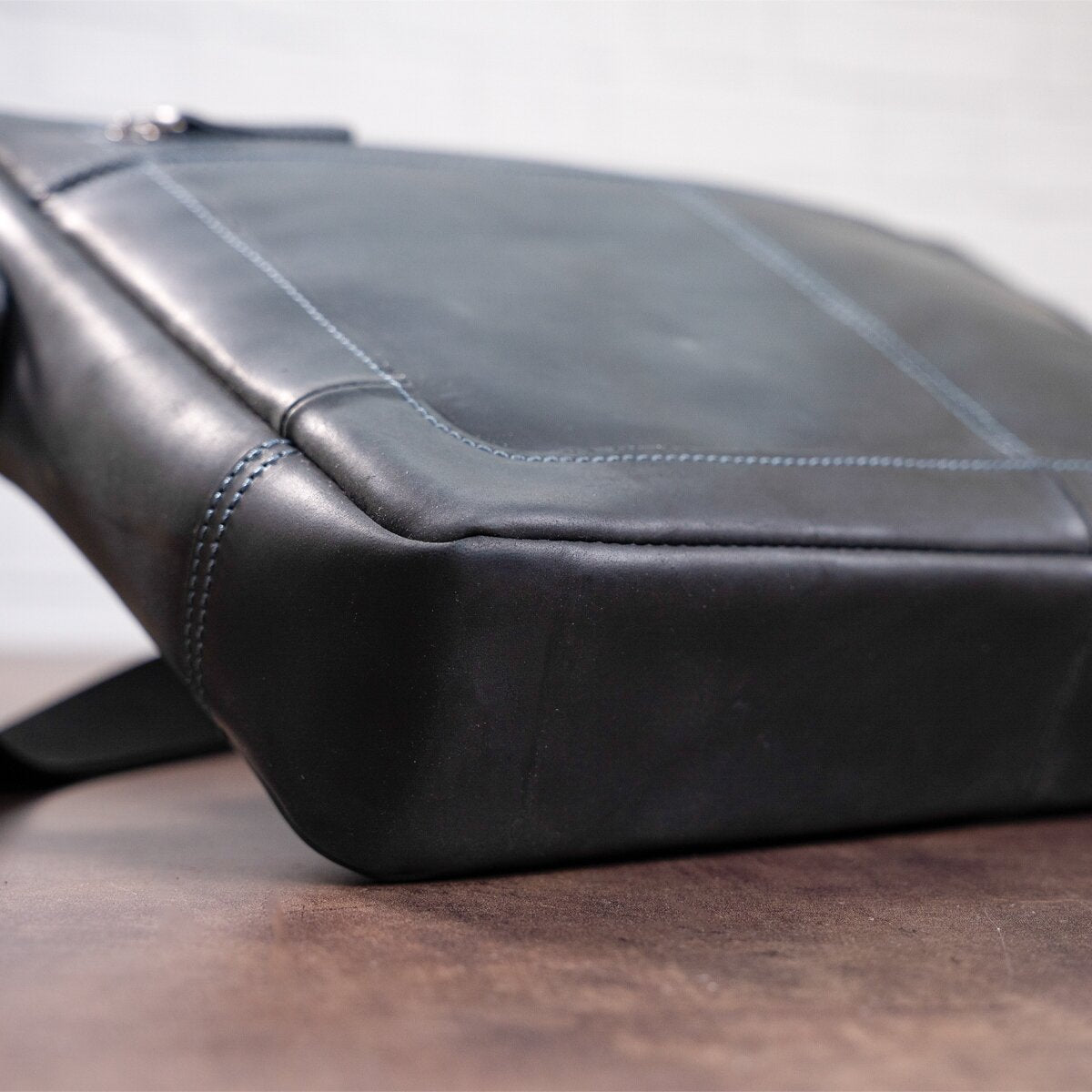 Men's Leather Shoulder Business Bag SHVIGEL 11246 Black Genuine Leather Durable Design
