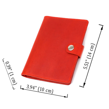 Stylish Matte Leather Travel Case SHVIGEL 16519 Red Made in Ukraine Elegant Design