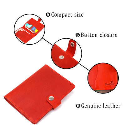 Stylish Matte Leather Travel Case SHVIGEL 16519 Red Made in Ukraine Elegant Design