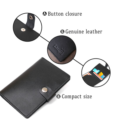 Comfortable Men's Travel Case SHVIGEL 16523 Black Genuine Leather Design