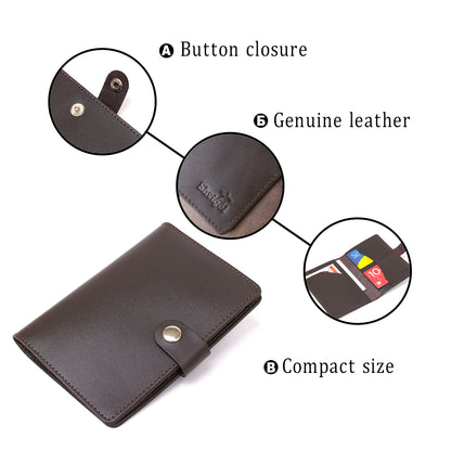 Men's Travel Case SHVIGEL 16525 Brown Genuine Leather Travel Organizer