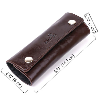 Convenient Leather Key Holder SHVIGEL 16534 Brown Natural Leather for Keys