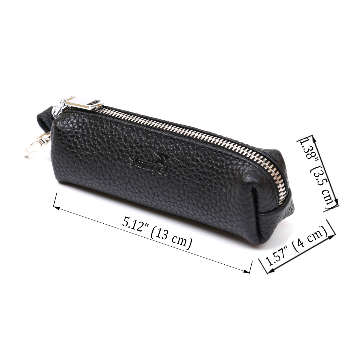 Unisex Leather Key Holder SHVIGEL 16536 Black Made from Natural Leather for Keys