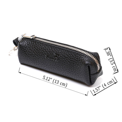 Unisex Leather Key Holder SHVIGEL 16536 Black Made from Natural Leather for Keys
