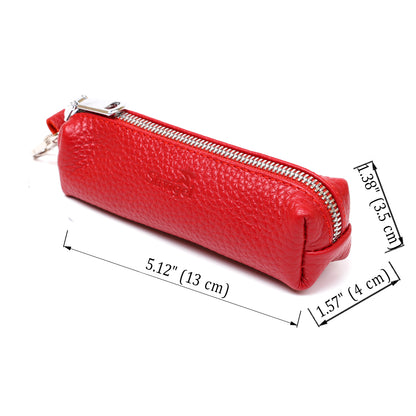Leather Women's Key Holder SHVIGEL 16537 Red Natural Leather for Keys
