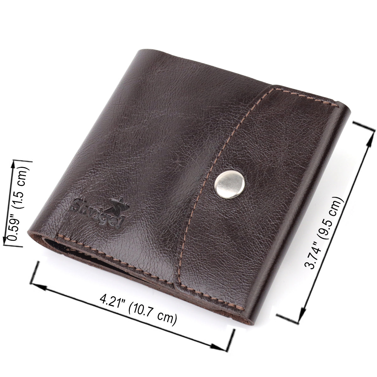 Classic Men's Wallet by SHVIGEL 16621 in Brown - Premium Genuine Leather from Ukraine