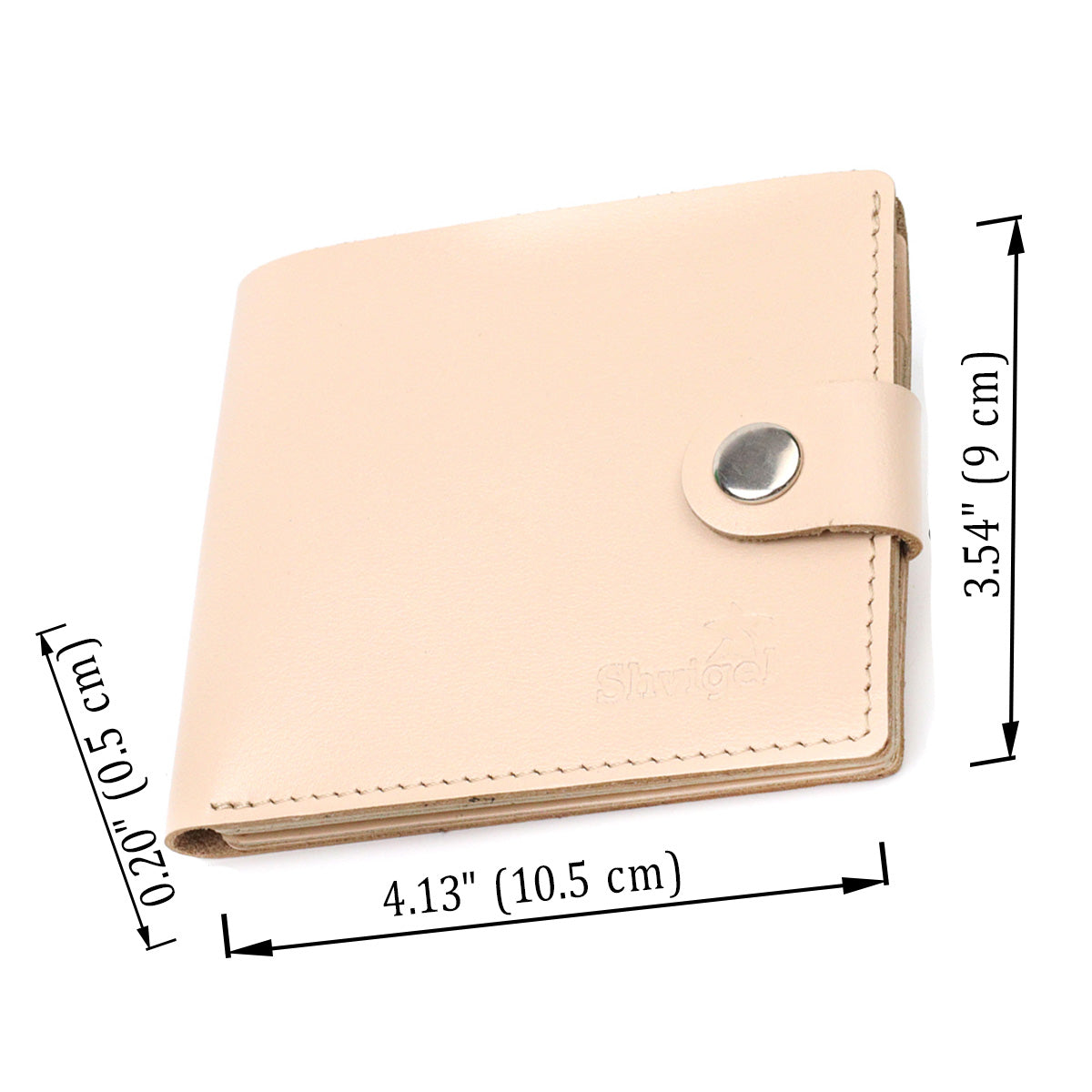 Stylish Women's Leather Wallet with Coin Pocket SHVIGEL 16623 Milk Color Natural Leather