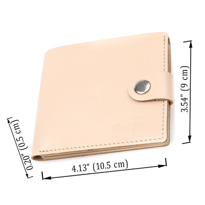 Stylish Women's Leather Wallet with Coin Pocket SHVIGEL 16623 Milk Color Natural Leather