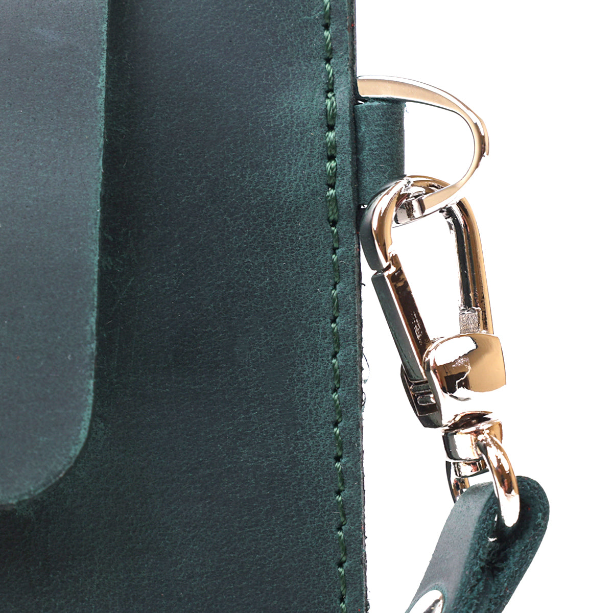 Vintage Matte Women's Travel Cosmetic Bag SHVIGEL 16430 Green Made of Genuine Leather