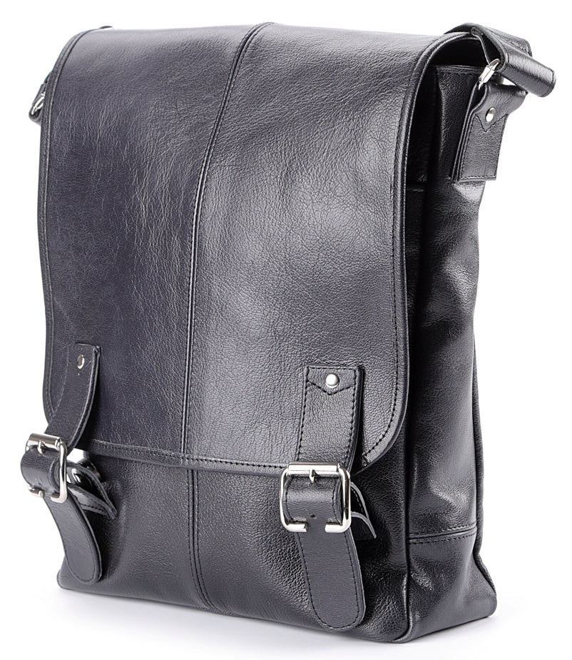 SHVIGEL Leather Bag 00919 Black - Premium Quality Genuine Leather from Ukraine