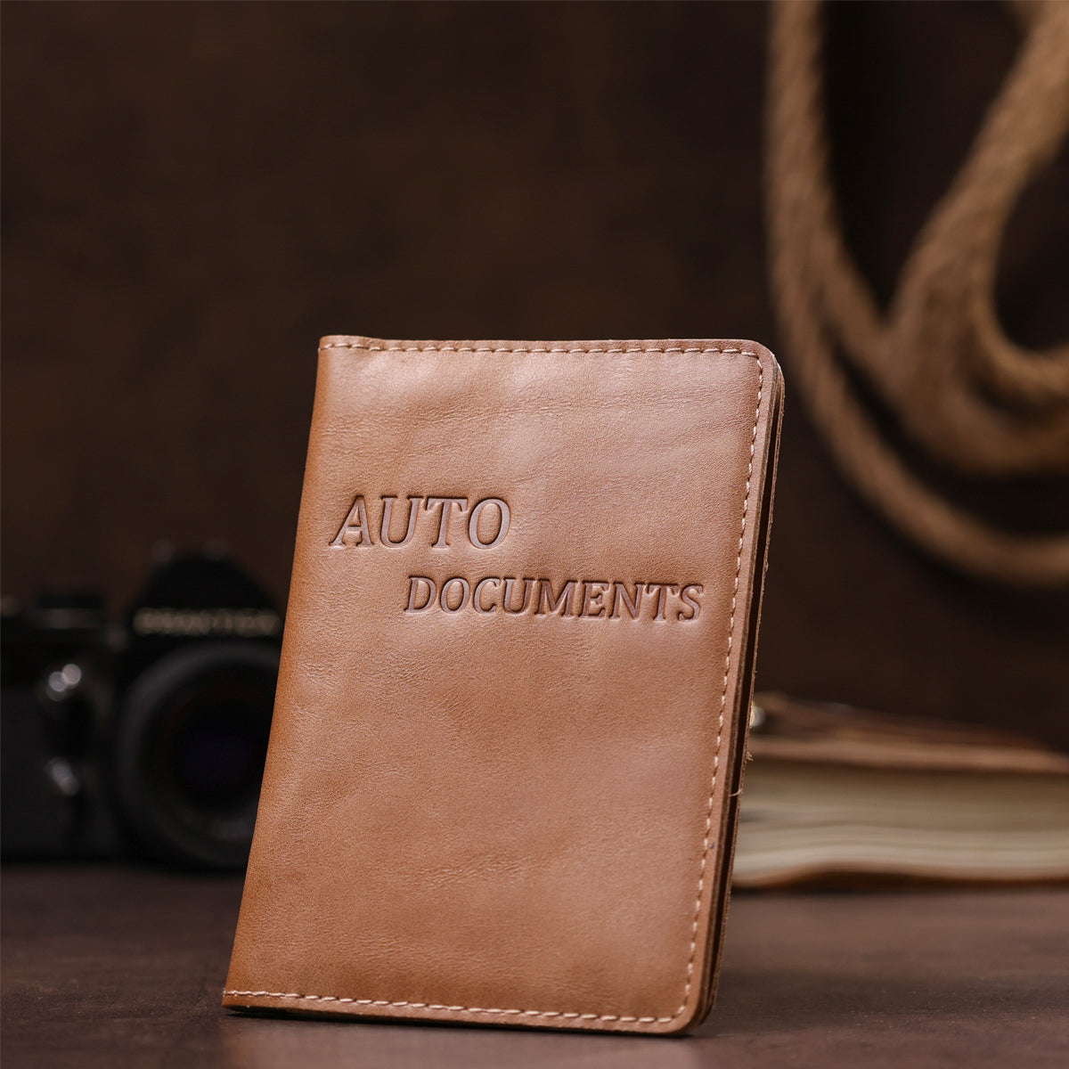 Reliable SHVIGEL Leather Car Document Holder 16071 Natural Leather Ukraine