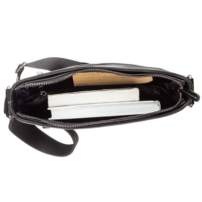 Men's Multifunctional Bag SHVIGEL 11181 Black Genuine Leather from Ukraine