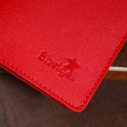 Vertical Wallet SHVIGEL 13990 Red Made of Genuine Leather from Ukraine
