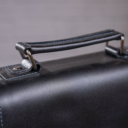Men's Leather Bag SHVIGEL 11118 Black Genuine Leather Natural Materials