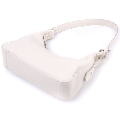 Baguette Bag SHVIGEL 22831 Beige Adjustable Leather Strap Made in Ukraine