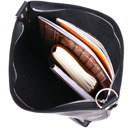 Stylish Vintage Women's Bag SHVIGEL 16338 Black Natural Leather Premium Quality