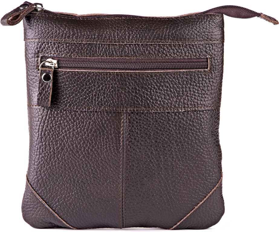 Leather Bag SHVIGEL 11014 Made in Ukraine Brown Natural Leather Classic Design