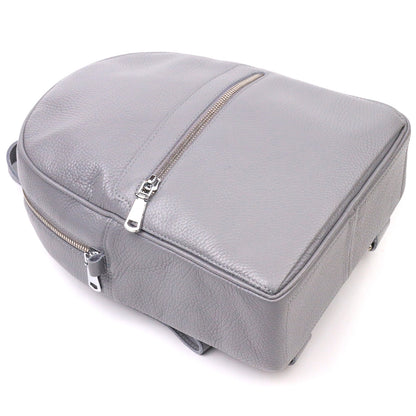 Leather Women's Backpack SHVIGEL 16308 in Grey - Made from Natural Leather
