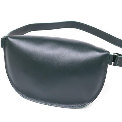 Leather Belt Bag by SHVIGEL 16390 in Green – High-Quality Genuine Leather, Made in Ukraine