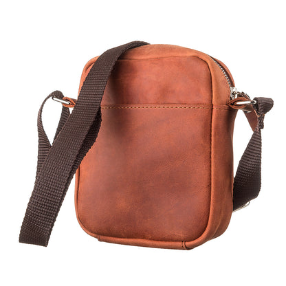 Vintage Leather Shoulder Bag SHVIGEL 11132 Natural Leather, Made in Ukraine