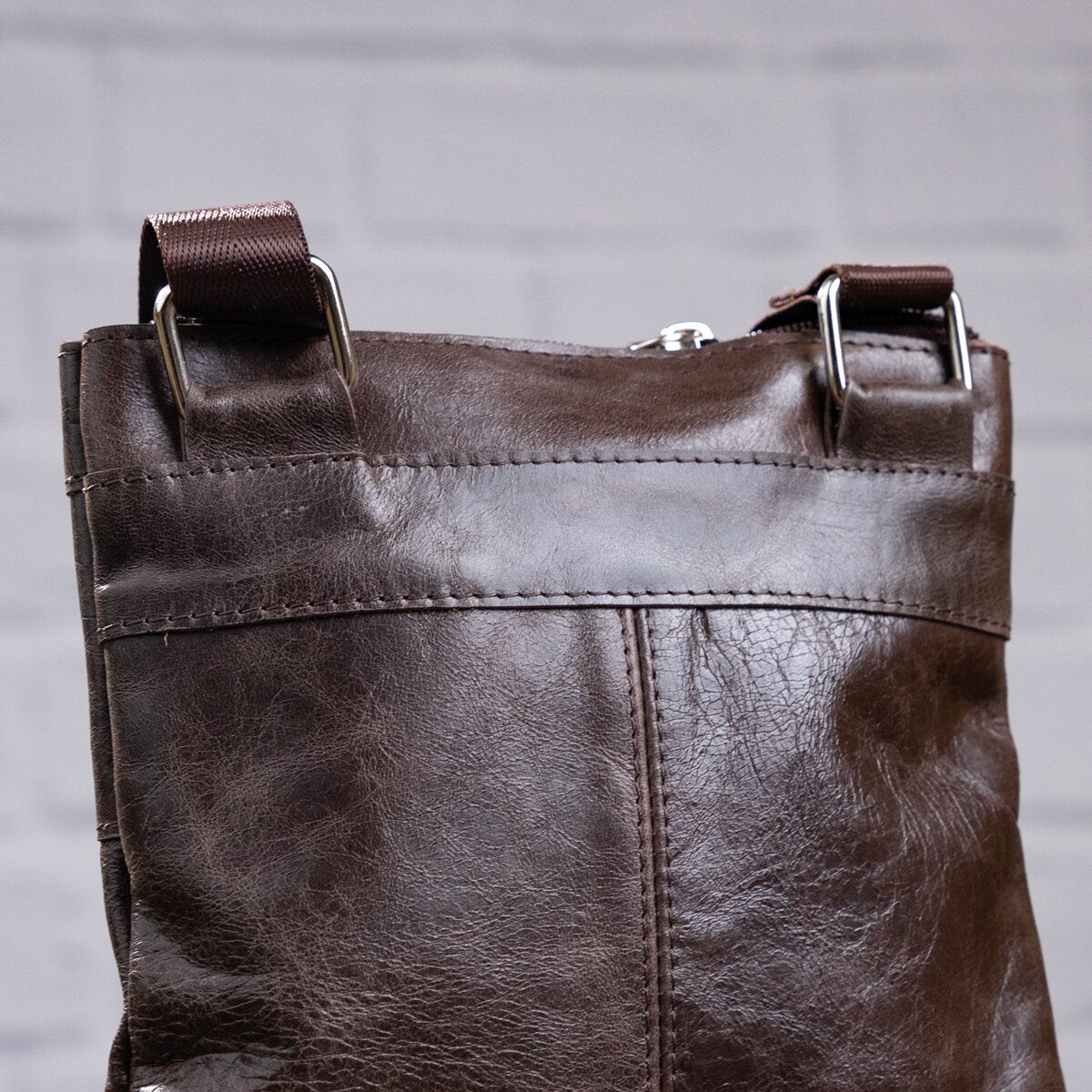 Leather Bag SHVIGEL 11136 Made in Ukraine Brown Genuine Leather Fashion Accessory