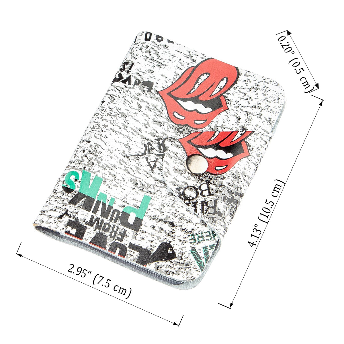 Vertical Leather Business Card Holder SHVIGEL 19079 White - Natural Leather, Made in Ukraine