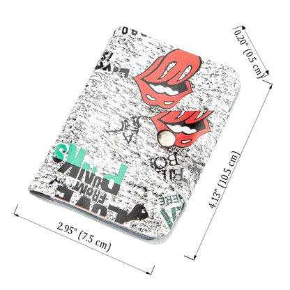 Vertical Leather Business Card Holder SHVIGEL 19079 White - Natural Leather, Made in Ukraine
