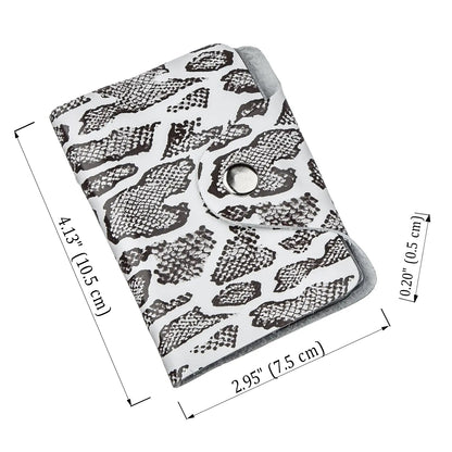 Vertical Business Card Holder SHVIGEL 19086 Multicolor Exotic Design Natural Leather
